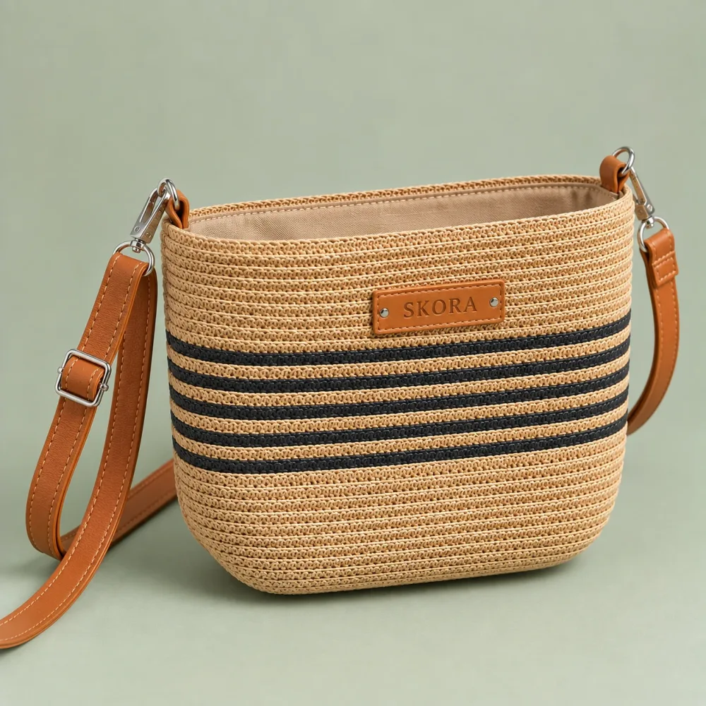 Cartera Skora Balde Rayas Negras