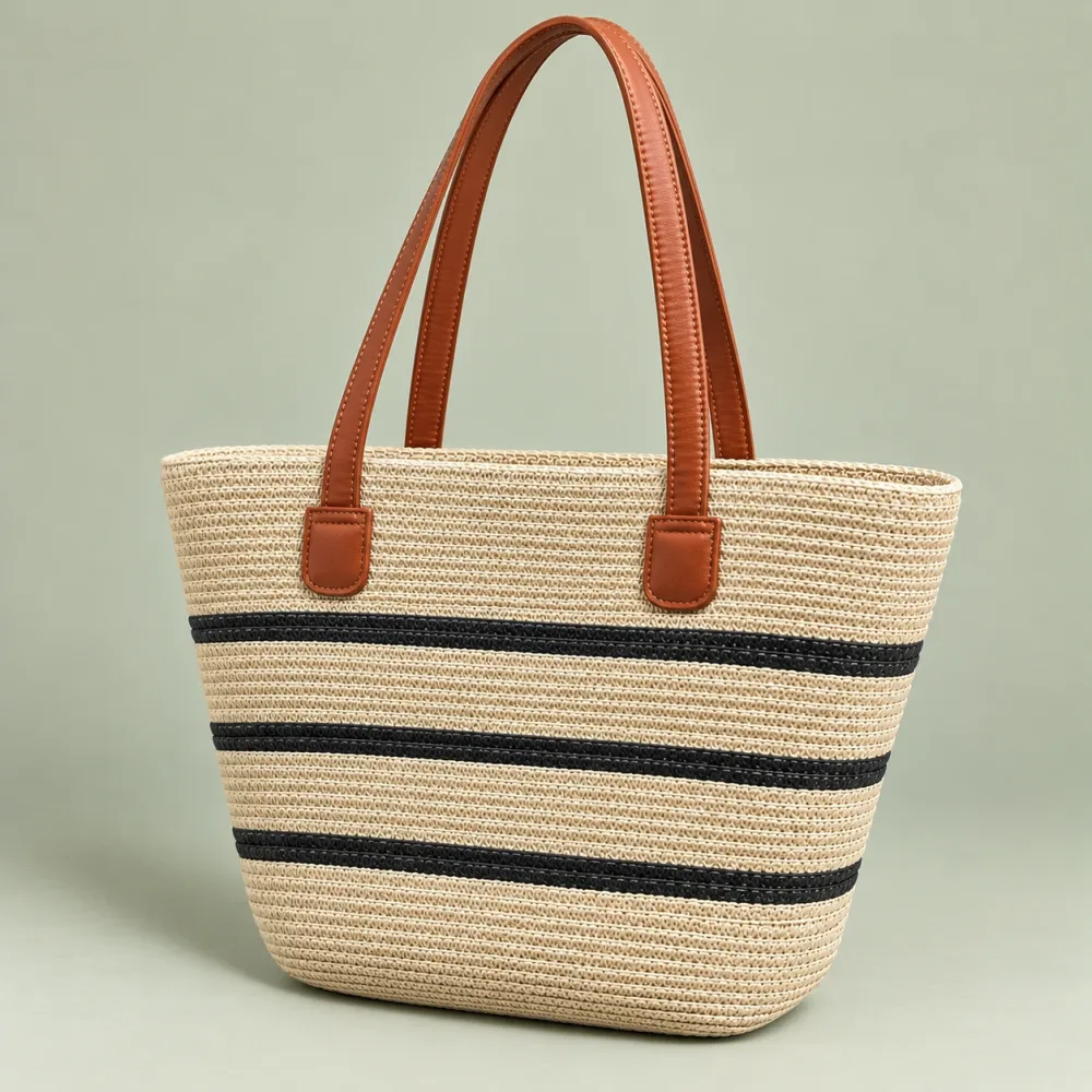 Bolso Skora Tote Rayas Negras